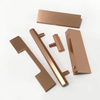 Herrajes para muebles, gabinete, manija de baño, tirador de cocina de aluminio de oro rosa