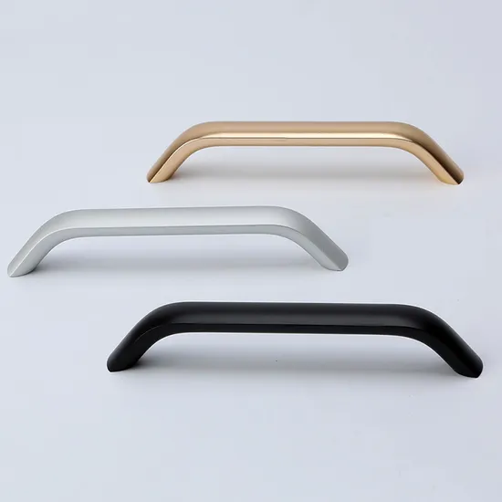 Accesorios de hardware para muebles Manijas Manija de gabinete de dormitorio de cocina en forma de U de aluminio dorado
