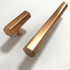Cajón de puerta de cocina, manija del cajón del gabinete de barra en T hexagonal brillante de oro rosa