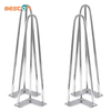 Patas de mesa modernas en forma de horquilla cromadas: elegante diseño redondo para comedores, mesas de café y taburetes de cocina