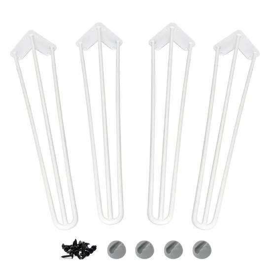 Soportes para patas de horquilla de acero plegables de alta resistencia, compactos para escritorios y mesas con almohadillas antideslizantes