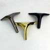 Patas de sofá modernas de acero cromado y dorado, mejoras decorativas para soportes y gabinetes de TV de mediados de siglo