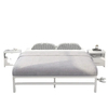 Cama tamaño queen de la asamblea de la base de la plataforma del metal del hogar del hotel de la fundación del listón de acero