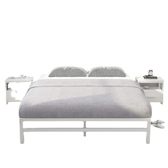 Cama tamaño queen de la asamblea de la base de la plataforma del metal del hogar del hotel de la fundación del listón de acero