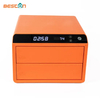 Caja fuerte de cuero inteligente para el hogar, caja fuerte biométrica Digital con huella dactilar para joyería, cajón de seguridad