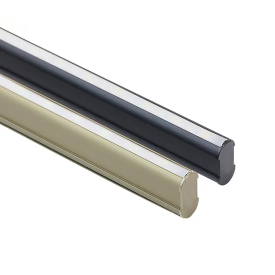 Accesorios de guardarropa Barra de armario ovalada con barra de armario de aluminio color champán negro claro