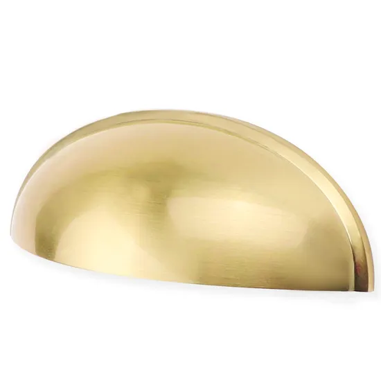 Manija de latón antiguo cepillado, herrajes para gabinete dorado, contenedor, taza, cajón, tirador