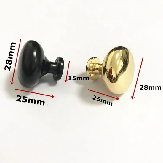 Herrajes para gabinetes, cajón de baño y cocina, perilla redonda con cepillo de latón dorado mate negro