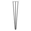 Patas de horquilla de acero inoxidable cepillado de alta resistencia (juego de 4) - Moderno de mediados de siglo para mesas de café y comedor con orificios preperforados y protectores de piso