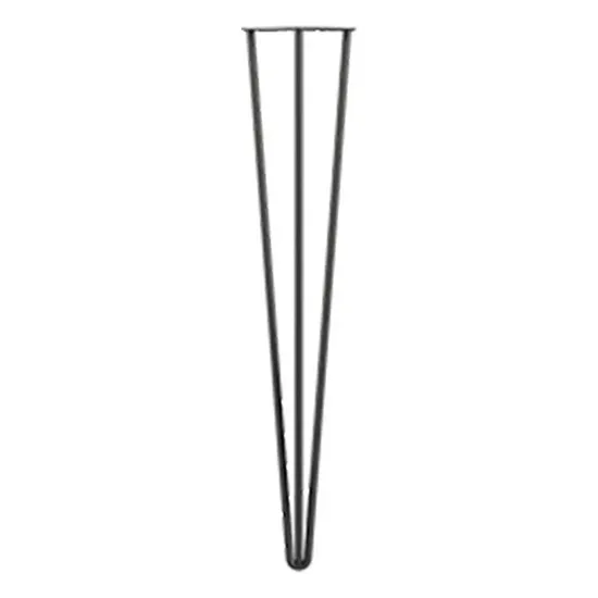 Patas de horquilla de acero inoxidable cepillado de alta resistencia (juego de 4) - Moderno de mediados de siglo para mesas de café y comedor con orificios preperforados y protectores de piso