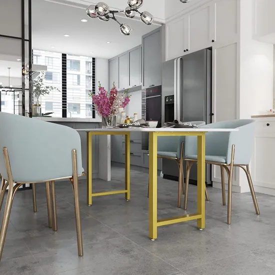 Patas de mesa doradas para escritorio de comedor resistente de hierro fundido