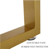 Patas de mesa de latón para escritorio de oficina, comedor, café, resistente, tubo cuadrado, hierro