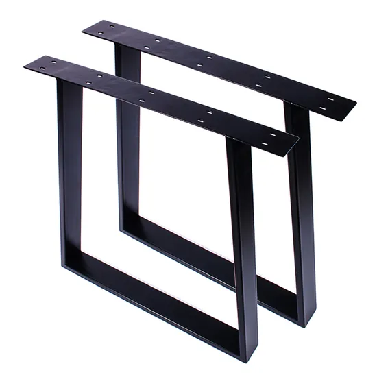 Patas de mesa de comedor de metal de oficina industrial desmontable forjada moderna