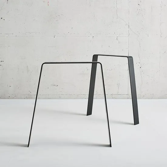 Patas de mesa de comedor en forma de L de hierro forjado al por mayor