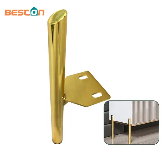 Patas de sofá de acero cromado en oro rosa: para muebles y gabinetes, diseño elegante