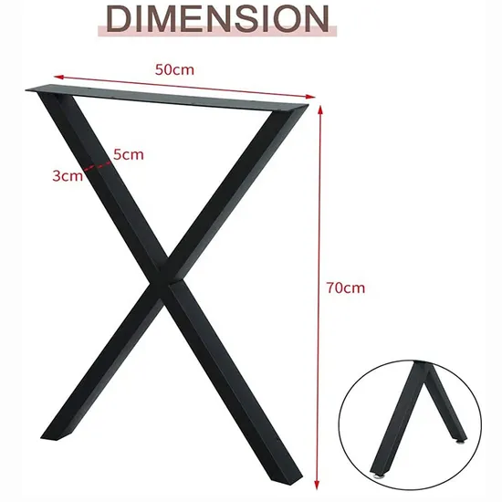 Fabricación de muebles artesanales, escritorios para ordenador, patas cuadradas de mesa de metal resistente