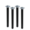 Patas de mesa de muebles de acero inoxidable cromado de tubo redondo largo
