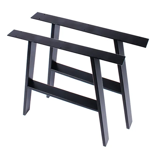 Venta al por mayor de muebles modernos industriales personalizados, patas cuadradas trapezoidales para mesa de escritorio