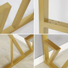 Muebles de oficina, escritorio de comedor, patas de mesa de comedor modernas de lujo de metal de acero especial