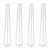 Soportes para patas de horquilla de acero plegables de alta resistencia, compactos para escritorios y mesas con almohadillas antideslizantes