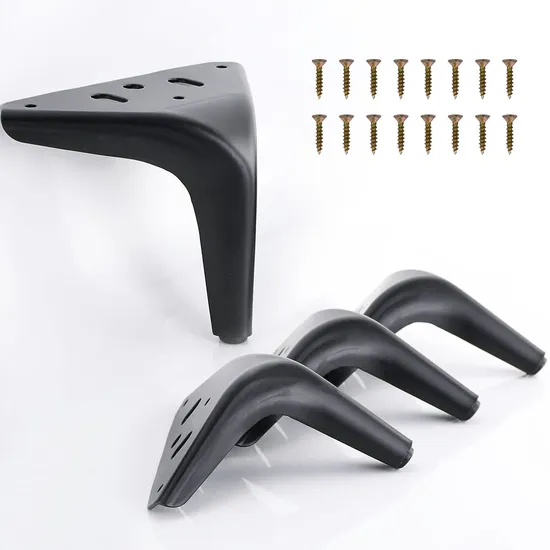 Patas de sofá modernas de acero cromado y dorado, mejoras decorativas para soportes y gabinetes de TV de mediados de siglo