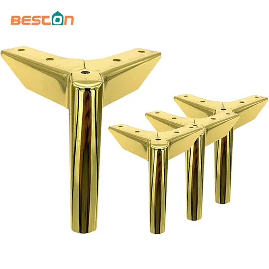 Patas de sofá de metal dorado de alta resistencia en forma de X: lujo moderno para sofás y espacios de comedor de diseño