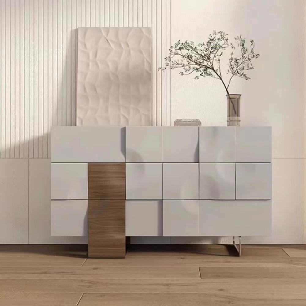 Gabinete lateral de comedor moderno con consola mezcladora eléctrica - Montaje en pared para bares y restaurantes en el hogar