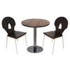 Base de mesa de metal de acero negro redondo moderno al por mayor para café y cafetería