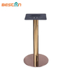 Muebles Restaurante Café Comedor Chrome Tulip Base de mesa de metal de acero inoxidable moderna