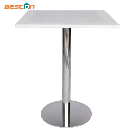 Base de mesa de acero inoxidable para mesa de restaurante con placa superior en X