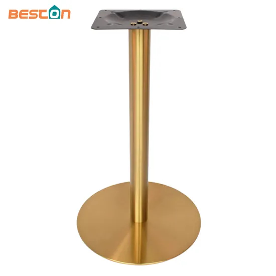 Base de mesa de comedor de acero inoxidable cepillado mesa comercial de restaurante