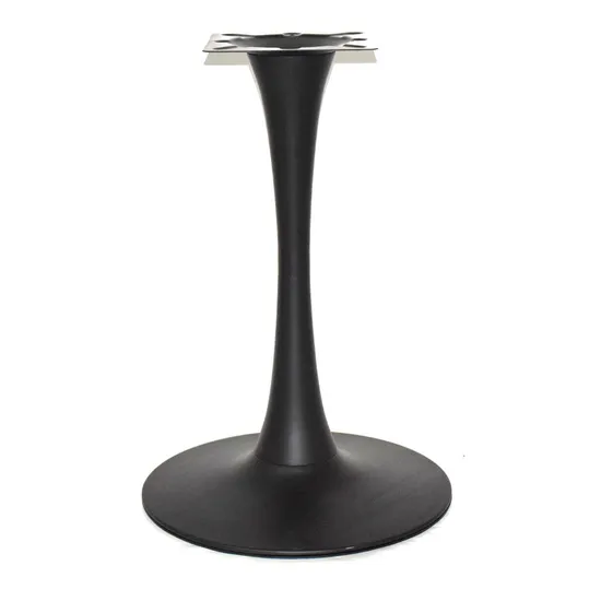 Base de mesa tipo tulipán para material de hierro duradero y recubrimiento en polvo blanco