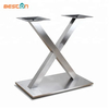 Base rectangular concisa de la tabla de las piernas de los muebles del metal del pedestal del tubo de la forma de X
