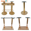 Muebles de escritorio cepillado, base de mesa industrial forjada en oro, acero inoxidable cromado