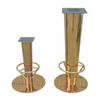 Muebles de escritorio cepillado, base de mesa industrial forjada en oro, acero inoxidable cromado