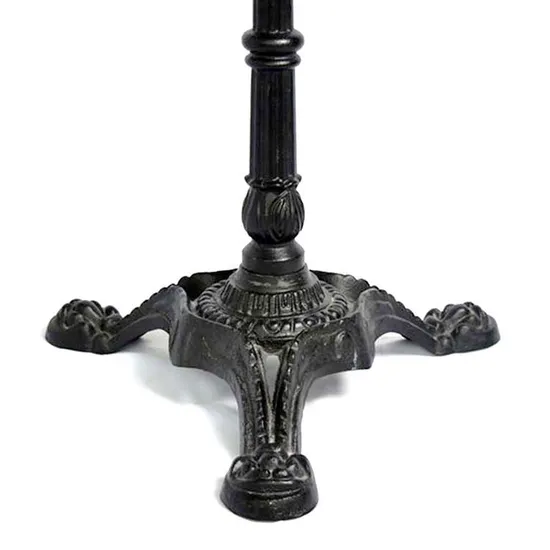 Base de mesa de comedor negra con recubrimiento en polvo de hierro fundido