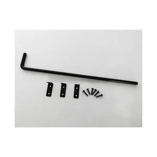 Kit de bisagra, pestillo y varilla de caída para puerta de acero negro de alta resistencia OEM, personalizado para cercas de madera