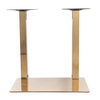 Mesa de restaurante de acero inoxidable con acabado fino en oro rosa de altura H720mm para ventas
