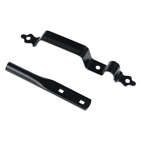 Kit de pestillo de puerta de metal resistente negro OEM personalizado para puertas de valla de madera