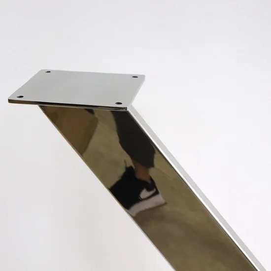 Patas de mesa de acero inoxidable para restaurante, oficina, cuadrado, marco moderno, forma X