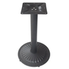 Base de mesa de metal de hierro de forma redonda negra con patas niveladoras para café