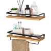 2 con rieles Almacenamiento decorativo Elegantes soportes de metal negro mate