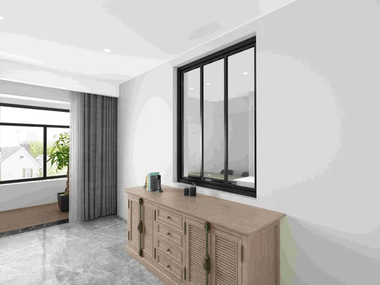 Estilo de fábrica de puertas y ventanas de vidrio, marco metálico de ventana corrediza