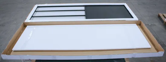 Puerta de granero de vidrio transparente con marco de acero negro estilo francés con placa protectora