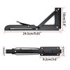 Banco de mesa triangular de metal, soportes de estante de 14/16 pulgadas, soporte plegable inoxidable