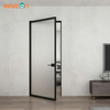 Casa comercial Alu-Framed puerta batiente con bisagras con vidrio esmerilado
