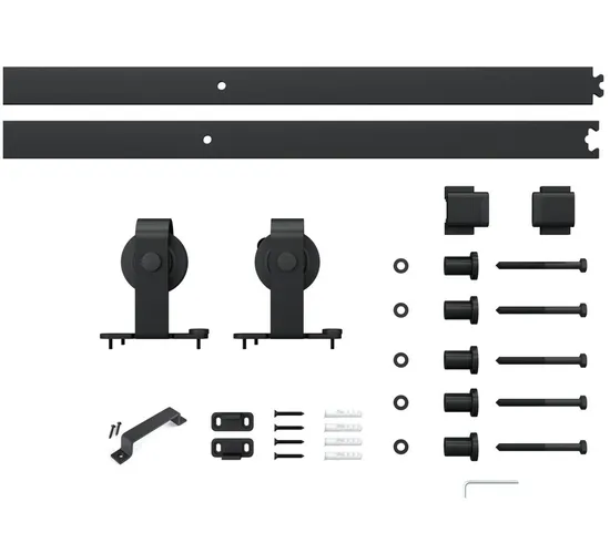 Kits de puertas de granero Chelsea con marco de metal y puertas de granero de vidrio