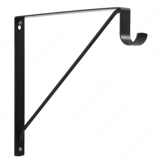 Soporte para estante de armario y soportes para varillas Soportes para estantes de poste de armario negro