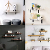 Estante de pared de hierro, soportes de estante metálico para Interior del hogar