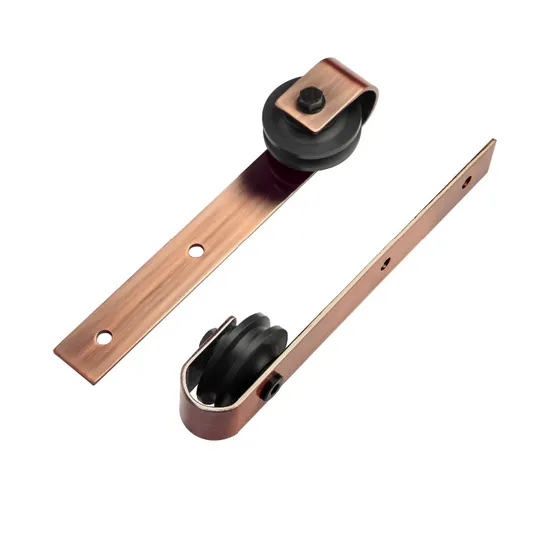 Kit de herrajes para puertas corredizas de granero de acero al carbono, clásico y personalizable, resistente para uso doméstico y comercial